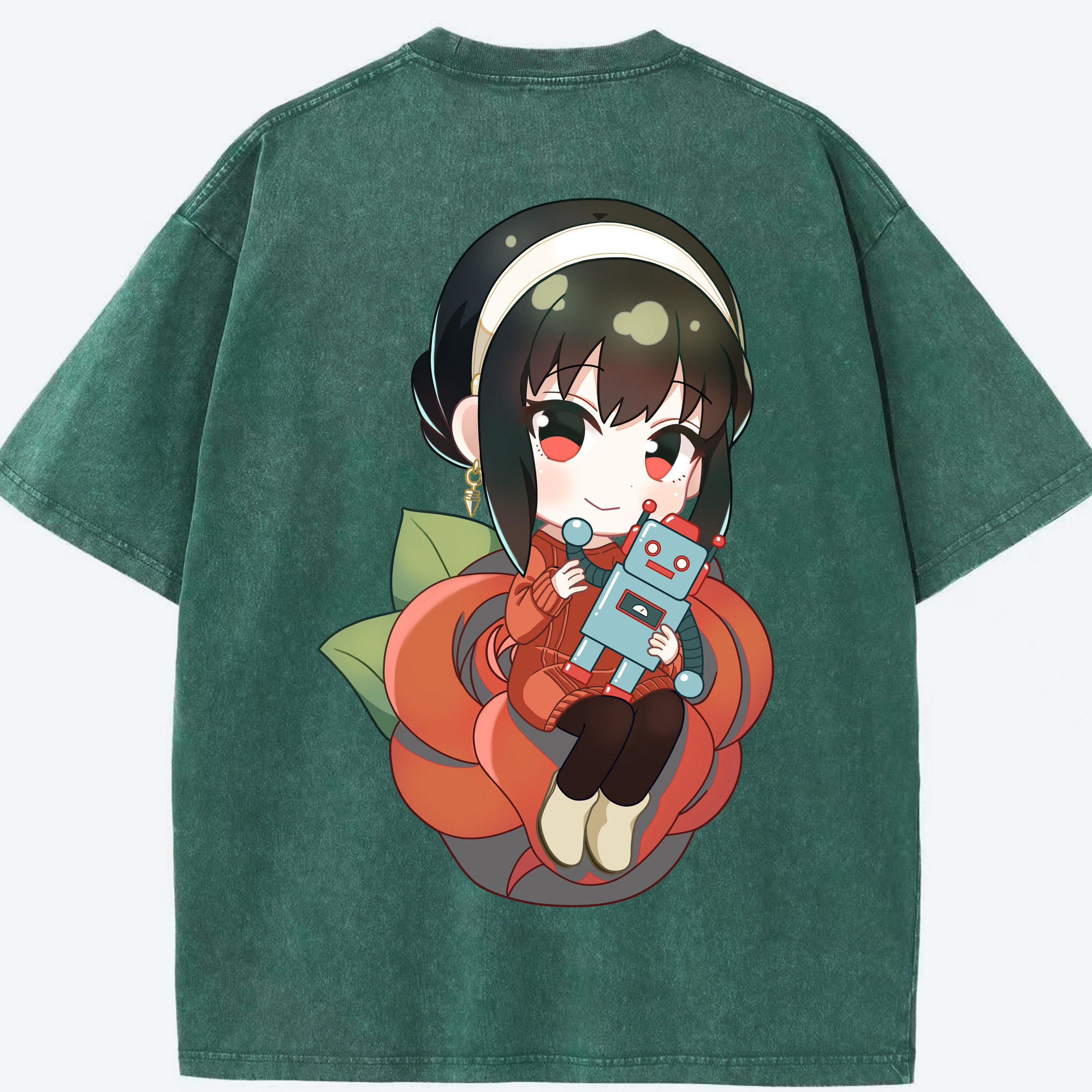 （画像用） SPY×FAMILY间谍家家酒 綿100% ヴィンテージ風 半袖Tシャツ（背面プリント）